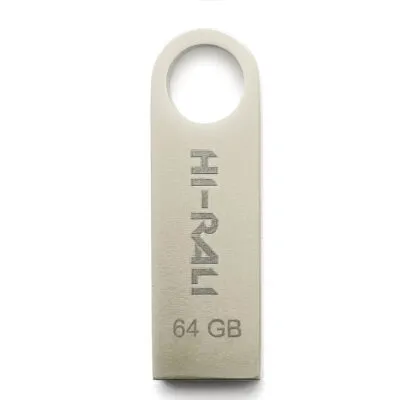 Флеш-накопичувач USB 64GB Hi-Rali Shuttle Series Silver (HI-64GBSHSL)