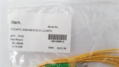 Патчкорд Abee LC/APC-FC/APC simplex, G657A, 2.0mm, 5m