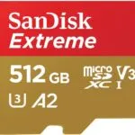 Карта пам`ятi MicroSDXC512GB C10 UHS-I SanDisk Extreme V30 U3 R190/W130MB/s + SD (SDSQXAV-512G-GN6MA