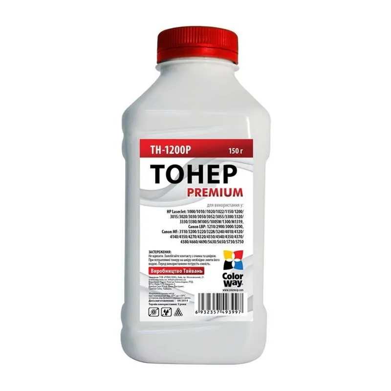 Тонер ColorWay (TH-1200P) HP LJ 1200 Premium 150 г