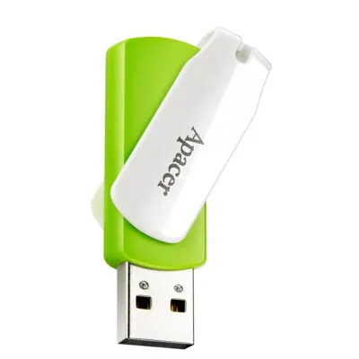 Флеш-накопичувач USB 32GB Apacer AH335 White/Green (AP32GAH335G-1)