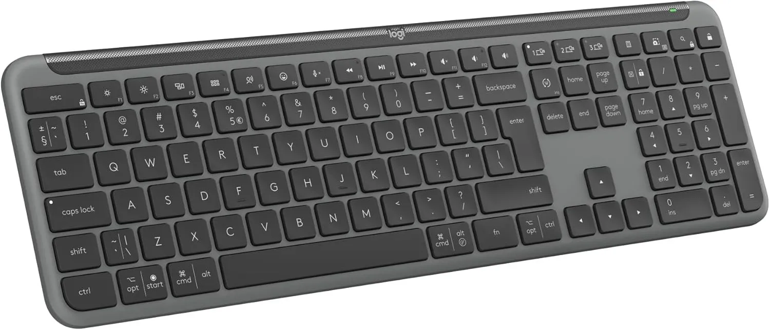 Клавiатура бездротова Logitech Signature Slim K950 US Graphite USB (920-012465)