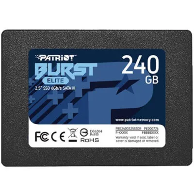 Накопичувач SSD  240GB Patriot Burst Elite 2.5" SATAIII TLC (PBE240GS25SSDR)